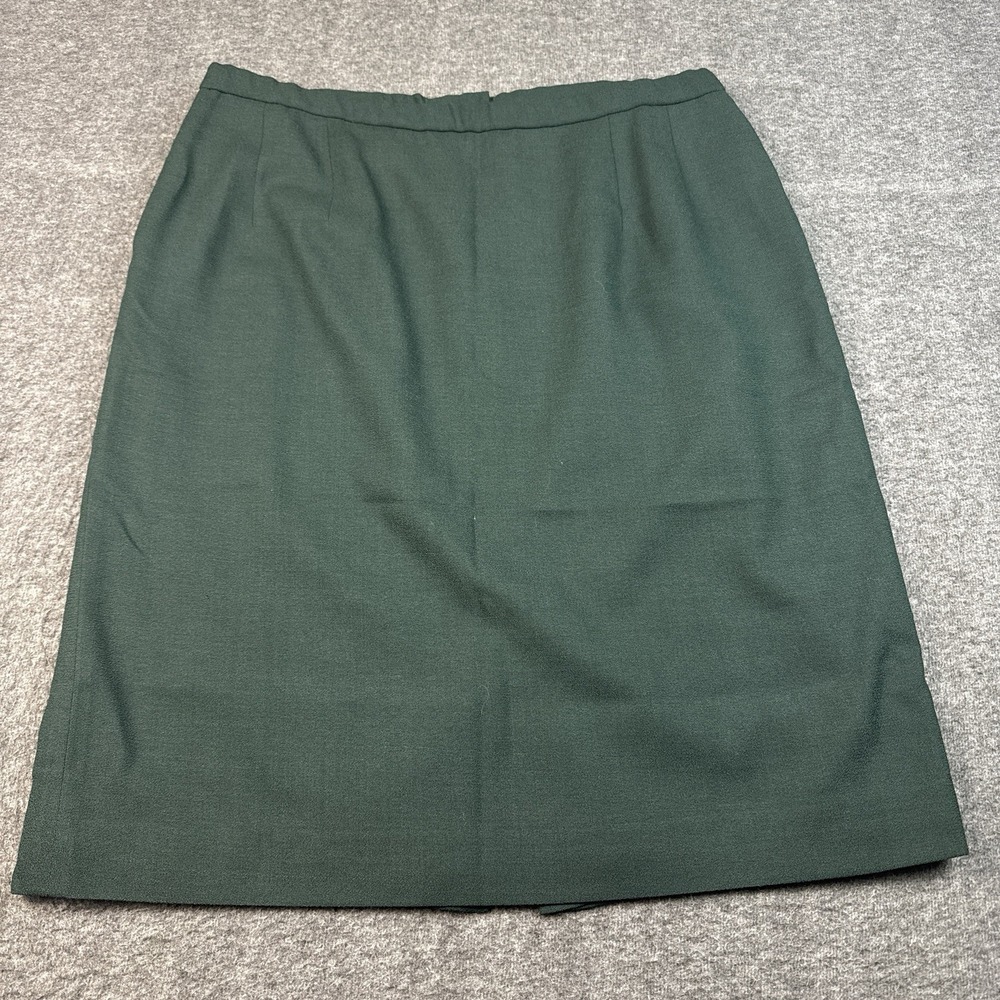 Vintage Pendleton Skirt Womens 18W Green Virgin Wool Plus Made USA